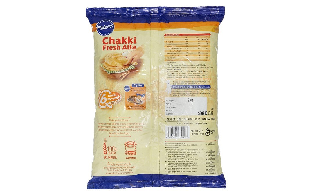 Pillsbury Chakki Fresh Atta    Pack  2 kilogram